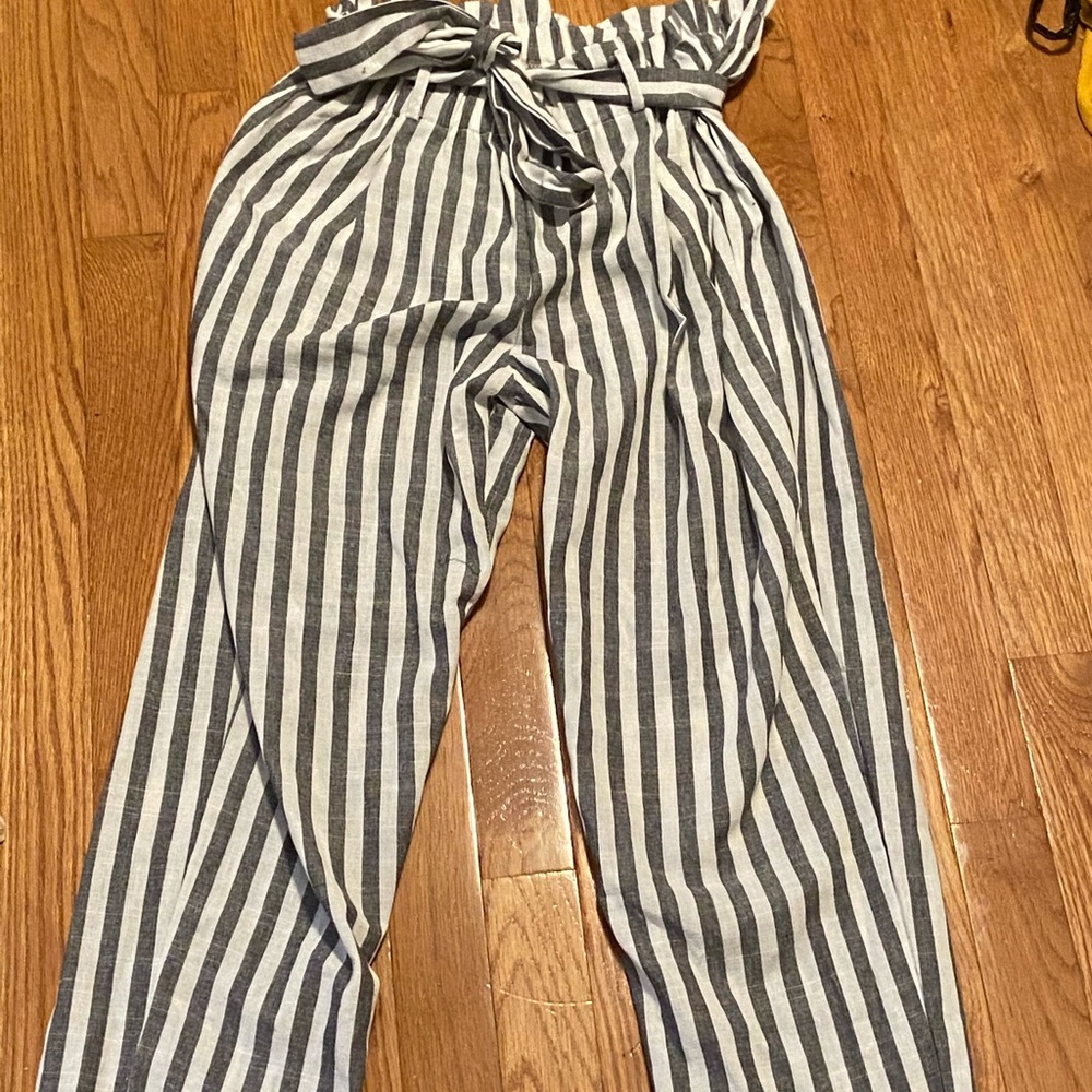 striped beachy long pants
